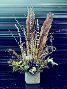 Dried & Faux - Vase Yellow