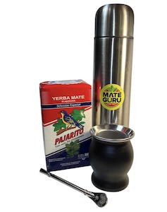 Products: Pajarito Especial, Metal Cup and Thermos Set - Mate Guru