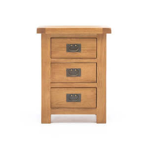 Bedroom Furniture: Salisbury 3 Drawer Bedside Cabinet