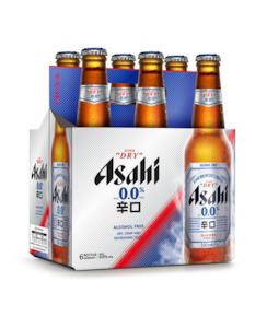 Beer : Waipu: Asahi Super Dry 0.0% 6pk BTL - Beer-Internationl Brands : Waipu Liquor Centre