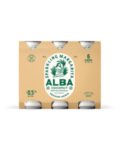 Alba Non-Alcoholic Coconut Sparkling Margarita 6pk cans - Premixed-Non-Alcoholic&hellip;