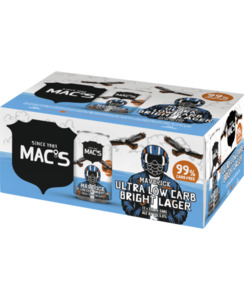Beer : Waipu: Mac's Maverick Ultra Low Carb Bright Lager 330ml 12pk cans - Beer-NZ Made : Waipu Liquor Centre - Macs 12pk