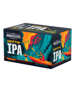 Beer : Waipu: Monteith's Driftin' IPA 6pk cans - Beer-Craft : Waipu Liquor Centre - Monteith 6pk