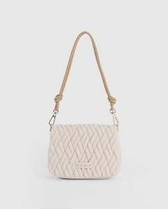 SHOULDER BAG: Pepe Moll Grace Off White/Sand Vegan Handbag