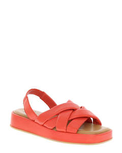 Flats Sale: Nu X Neo Elisse New Red Leather Sandal