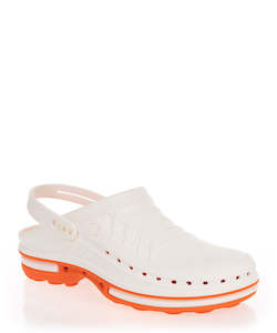 Flats Sale: Wock Clog 01 Orange & White