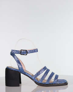 Heels Sale: Minx Samba Cobait Metallic Emboss Leather