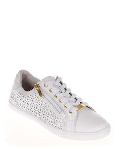 Sneakers Sale: Alfie & Evie Samson White Leather Sneaker