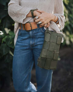 Handbags: Kompanero Rio Sage Leather Crossbody/Clutch Bag