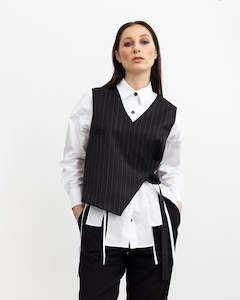 Winter: X LAB 626 Reversable Reflection Vest Black/Pinstripe