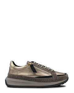 Winter: Cabello Ena Taupe Leather Casual Sneaker