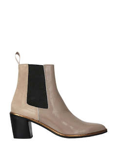 Ankle Boots: Beau Coops Duplex Nude Leather Chelsea Boot