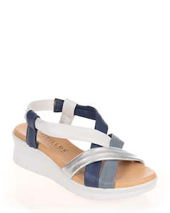 Sandals Sale: Pitillos 5541 Marino Leather Wedge Sandal