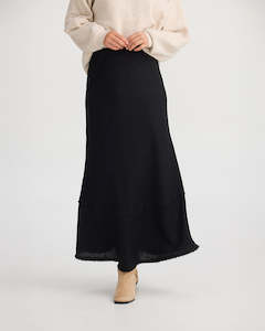 Clothing: Shanty SH25037-2 Pisa Skirt Black Linen