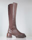 Minx Bravo Cafe Brown Leather Long Boot