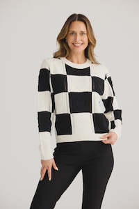 Casual: Brave & True BT25209-1 Heart of Hearts Knit Black with Natural