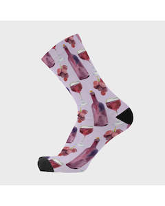 Red Fox Wine Time Bamboo Socks