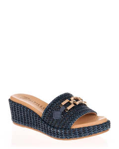 Sandals: Pitillos 10562 Marino Summer Wedge Slide