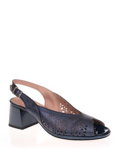 Sandals: Pitillos 10532 Marino Leather Slingback