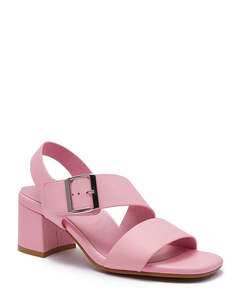 Mid Heels: Minx Vibe Pastel Pink Summer Sandal