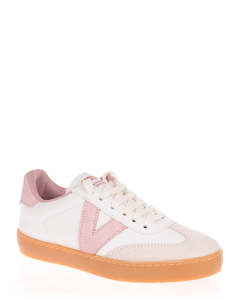 Low Back Sneakers: Victoria 1 126206 Rosa Leather & Textile Sneaker