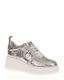 Minx Racer Boost Leather Silver Floral Emboss Sneaker