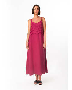Haris Cotton 2274 Linen Gauze Dress/Resort Berry