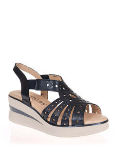 Occasions: Pitillos 10363 Marino Leather Wedge Sandal