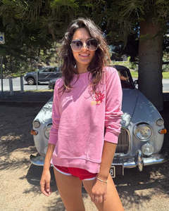 Sophie Moran Miami Beach Club Pink Sweatshirt