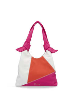 Handbags: Remonte Q0720/81 Taylor White/Pink/Orange Tote Bag