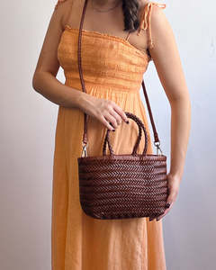 Minx Saint Tropez Sunset Bag Cinnamon Brown Weave