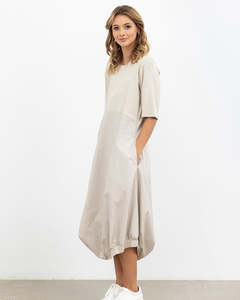 X.Lab Dynamic Drape Dress Ivory