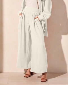 Tribal Jeans Flowy Wide Leg Pant Coco Milk