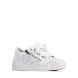 EOS Jovi White Leather Perf Sneaker