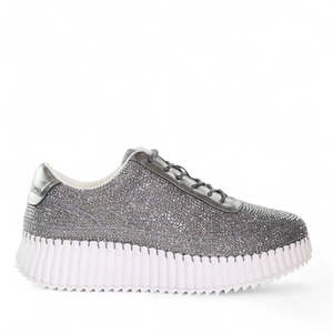Summer: Minx Yaya Sparkle Silver/Pewter Sneaker