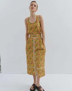 Summer: Maevarii Alice Midi Skirt Yellow Tea Party