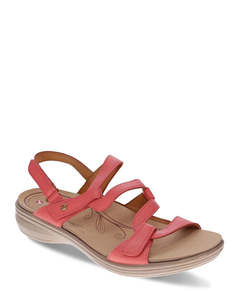 Sandals: Revere Miami Coral Leather Sandal