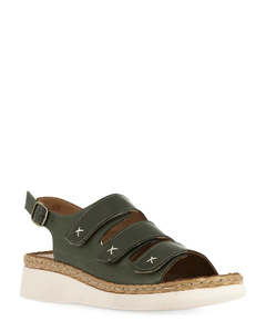 Summer: Cabello Coast Olive Leather Sandal