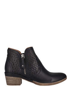 Cabello Barlow Black Leather Ankle Boot