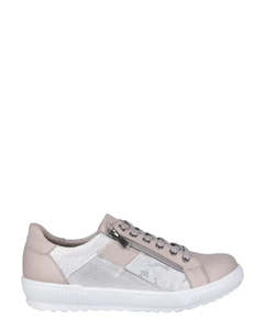 Low Back Sneakers: Cabello Lifestyle EG80XW Taupe Leather Sneaker