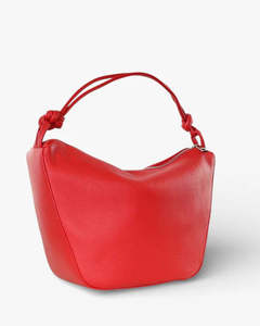 Handbags: Minx Knot Bag Red Leather Handbag