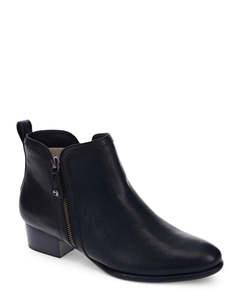 Ankle Boots: Revere Houston Black Leather Wide Fit Ankle Boot
