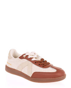 Low Back Sneakers: ASFVLT Elite Classic Tan/Chocolate Leather Casual Sneaker