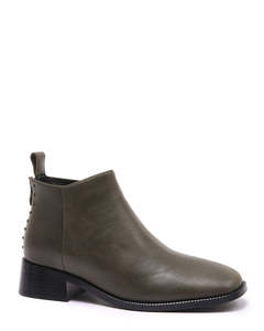Minx Pippity Pop Khaki Wax Ankle Boot