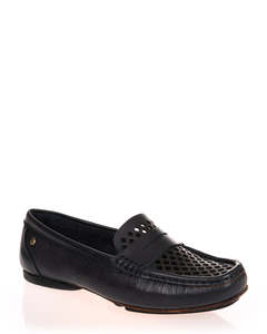 Andacco 45020 Alex Alfa Navy Leather Moccasins