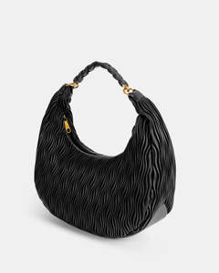 Pepe Moll Amalia Black Vegan Large Shoulder Bag
