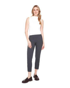 Clothing: UP Pants Mist Side Slit Techno Ankle Pant Grey