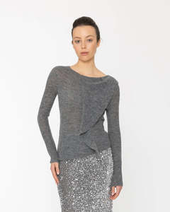 Clothing: Blacklist Azul Top Grey Marl