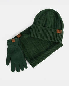 Pepe Moll 252851 Green Hat Gloves & Neck Cowl Set