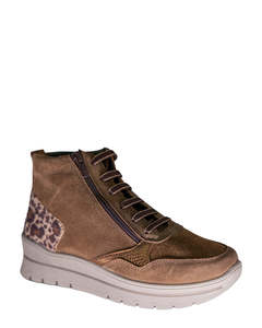 Plumaflex A40022 Chocolate Suede Combination Leather Casual Boot